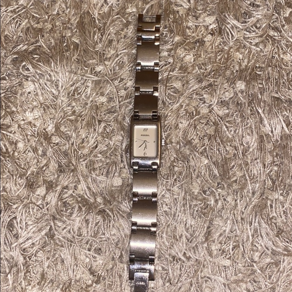 Silver Fossil watch